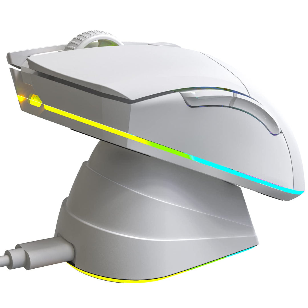 KLIM Blaze Pro Wiederaufladbare kabellose Maus - NEU - Gaming Maus mit RGB und Ladestation - Hochprä