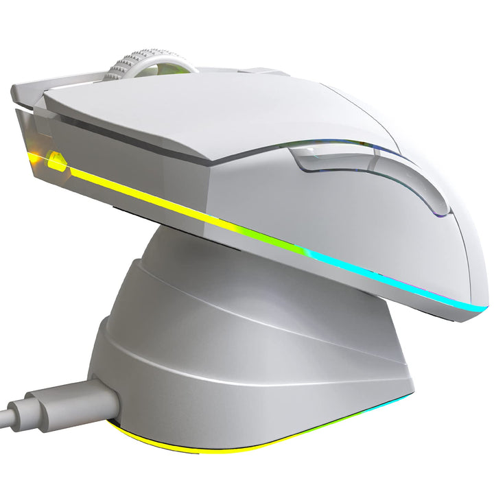KLIM Blaze Pro Wiederaufladbare kabellose Maus - NEU - Gaming Maus mit RGB und Ladestation - Hochprä