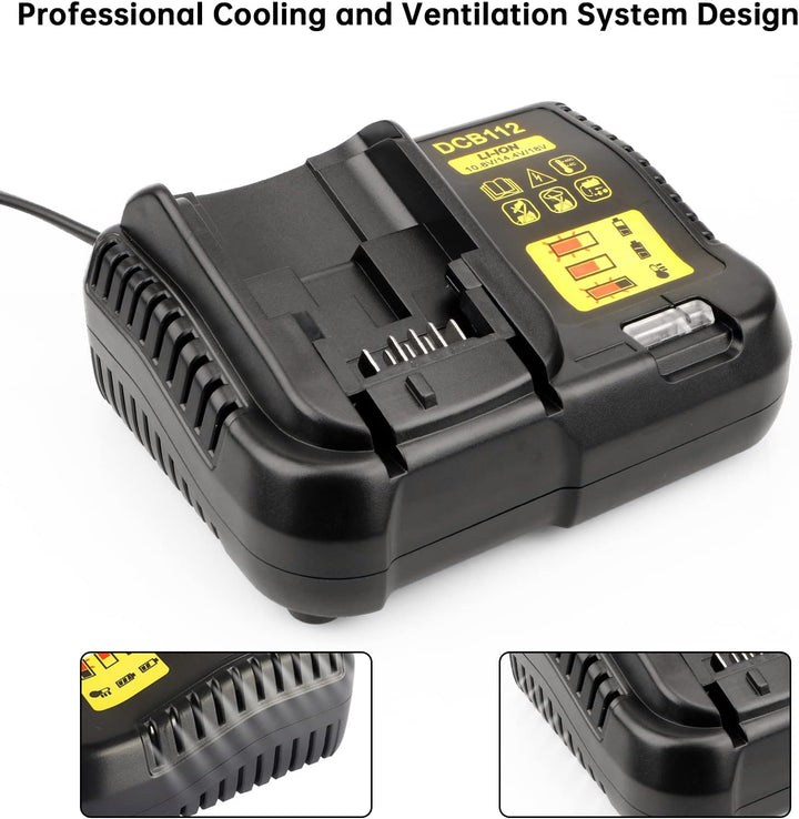 Li-Ion 10.8v -18V Akku Ladegerät Für DeWalt DCB112 DCB115 XR Multi Voltage