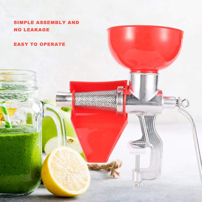 Tomaten Entsafter, Manueller Entsafter aus Aluminiumlegierung für Frucht-Tomaten-Zitronen-Orange-Kiw