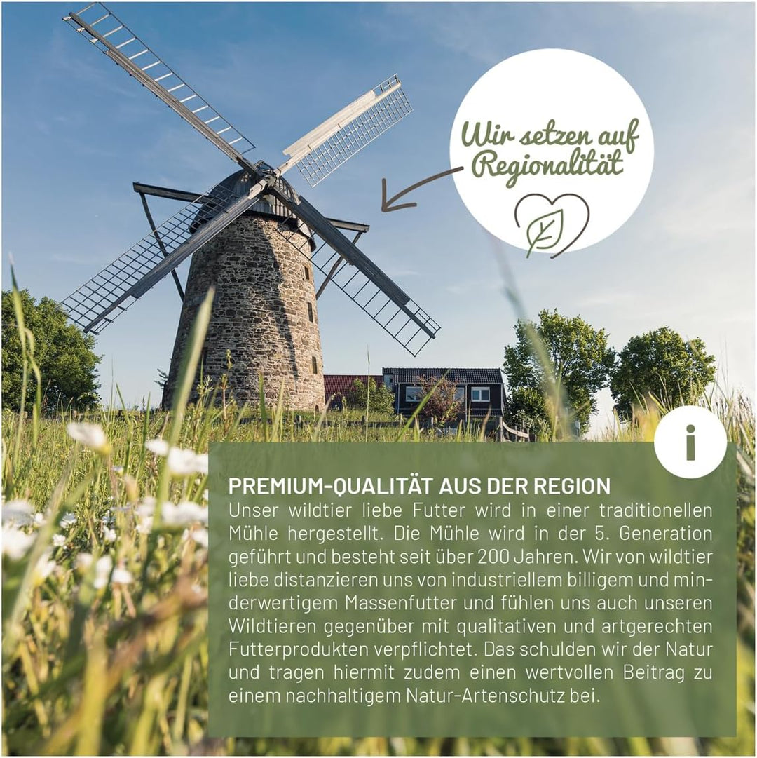 wildtier liebe Eichhörnchenfutter 2kg für Eichhörnchen & Streifenhörnchen I Ganzjahres-Futter Eichhö