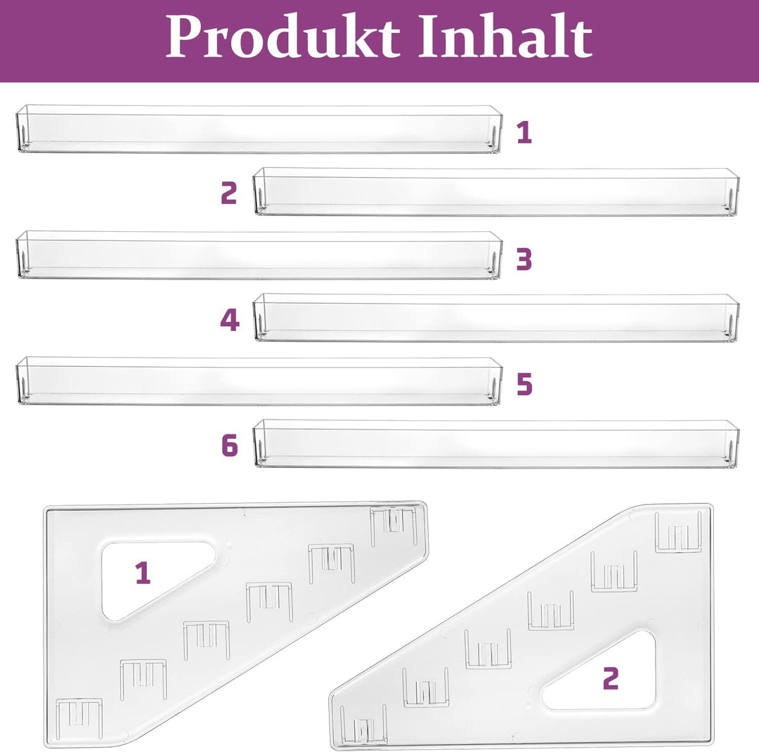 JessLab Nagellack Aufbewahrung, 6-Stufige Klarer Acryl Nagellack Halter Åtherische Öle Kosmetik Vitr