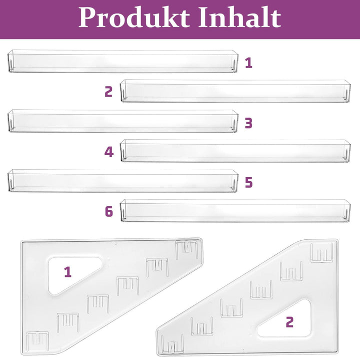 JessLab Nagellack Aufbewahrung, 6-Stufige Klarer Acryl Nagellack Halter Åtherische Öle Kosmetik Vitr