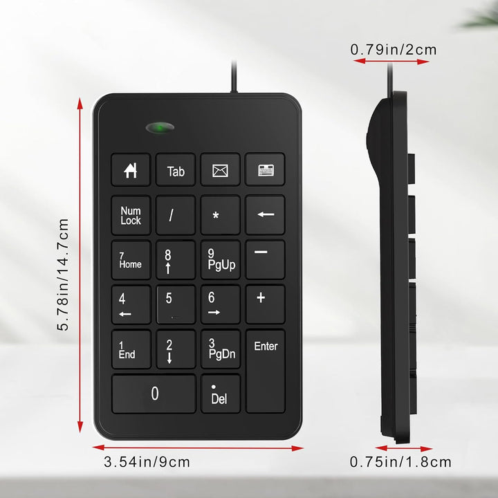 Kabelgebundener USB-C-Nummernblock, 23 Tasten, Typ-C-Ziffernblock, verbesserte Version der USB-Tasta