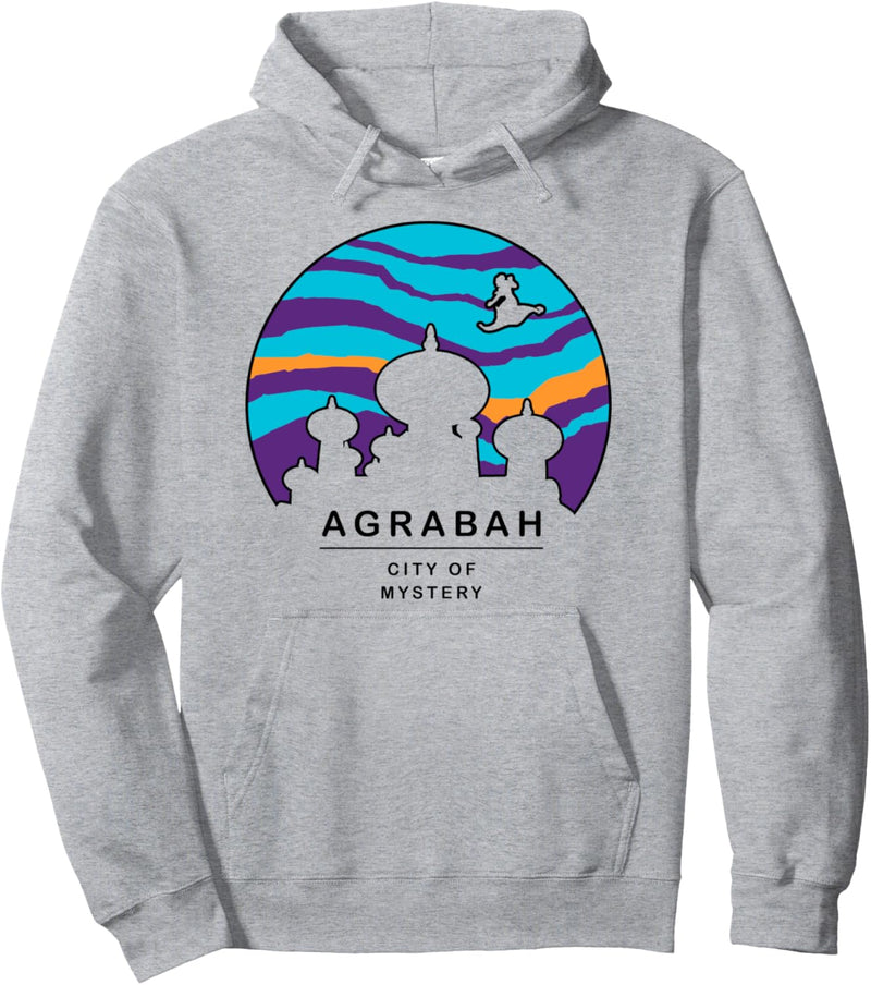 Disney Aladdin Agrabah City Of Mystery Striped Sunset Poster Pullover Hoodie