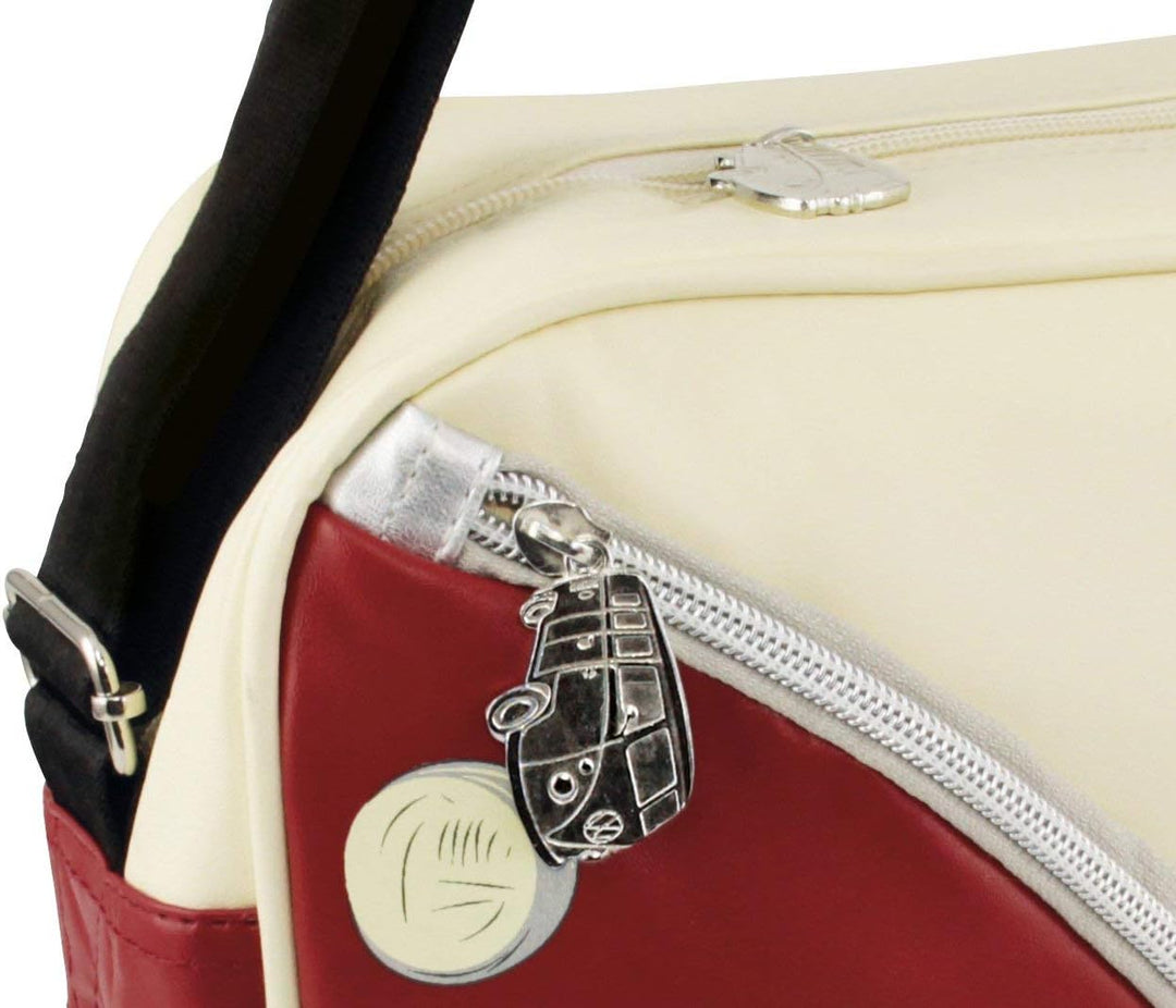 BRISA VW Collection - Volkswagen Schulter-Umhänge-Reise-Tasche-Freizeit-Bag mit VW T1 Bulli Bus Moti