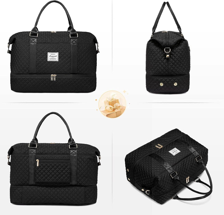 LOVEVOOK Reisetasche Damen Sporttasche Gross Weekender Travel Duffle Bag mit Kosmetiktasche Handgepä