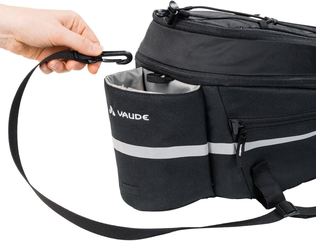 VAUDE Gepäckträgertasche Silkroad L (Snap-IT 2.0), 11 Liter Volumen, Black, Einheitsgrösse
