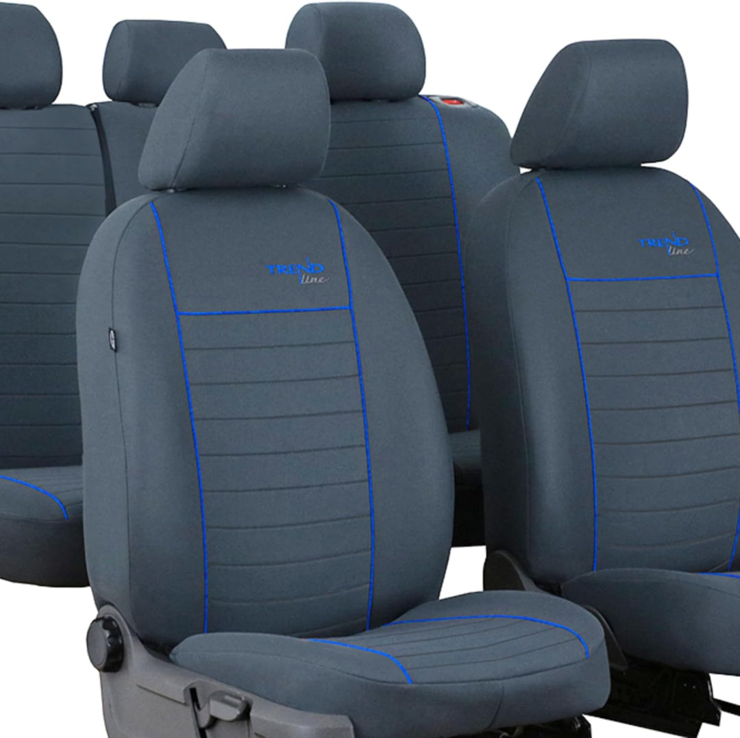 Autositzbezüge 2+3 - Universal Auto Sitzauflagen Set - Dreilagig Auto Sitzbezüge mit Reissverschluss