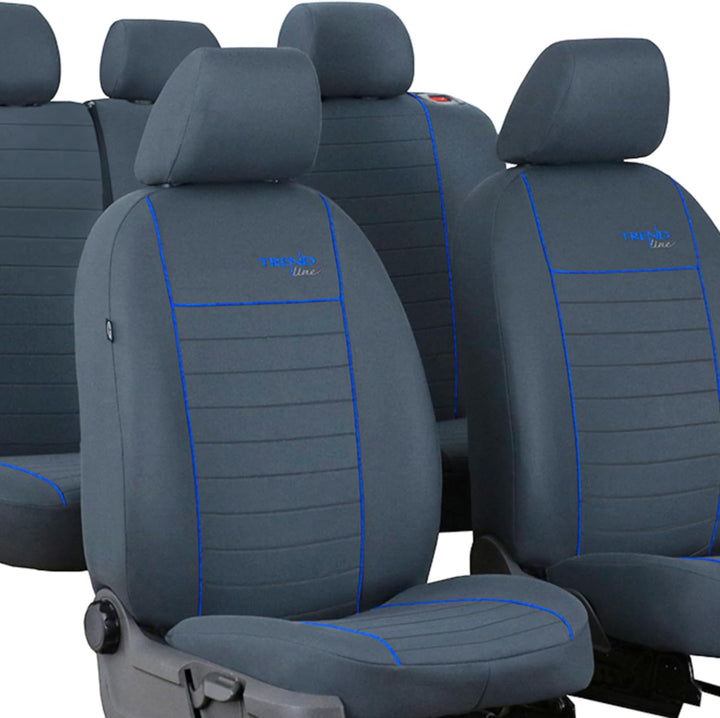 Autositzbezüge 2+3 - Universal Auto Sitzauflagen Set - Dreilagig Auto Sitzbezüge mit Reissverschluss