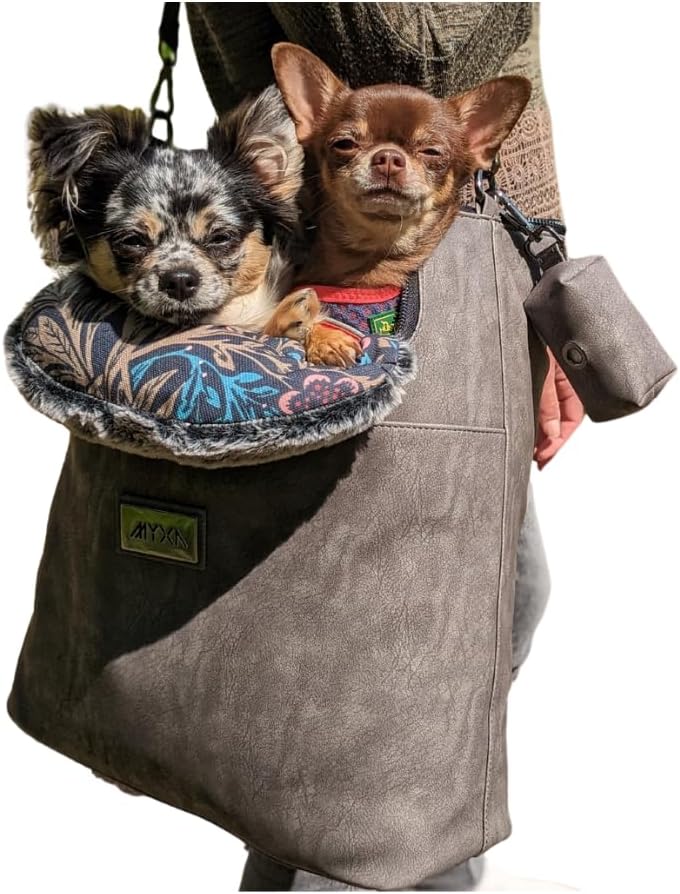 MYXA Hunderucksack Hundetragetasche für kleine Hunde Atmungsaktive und abnehmbare Dachnetz mit Reiss