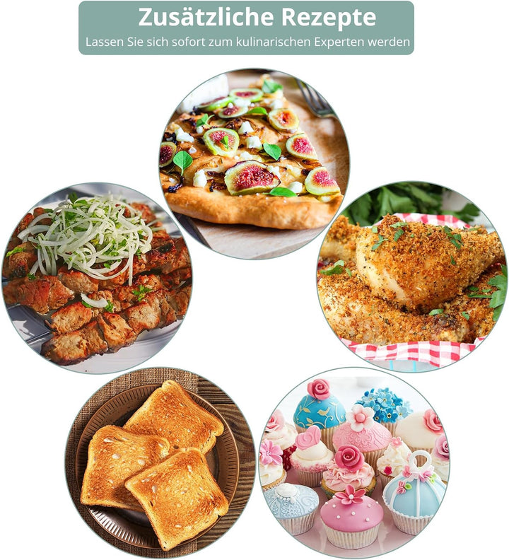 COLFULINE 17PCS Heissluftfritteuse Zubehör Airfryer Zubehör klein, Luftfritteusen Zubehör mit Brotba