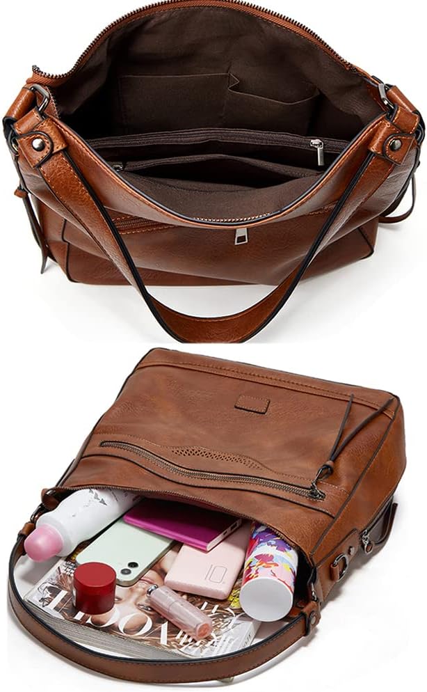 Sacmill Damen Handtasche PU Leder Umhängetasche Shopper Top-Griff Tragetaschen Elegant Schultertasch