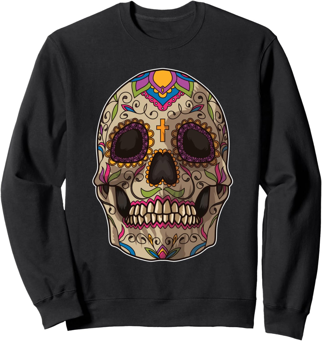 Sugar Skull Maske | Calavera | Dia De Los Muertos Sweatshirt