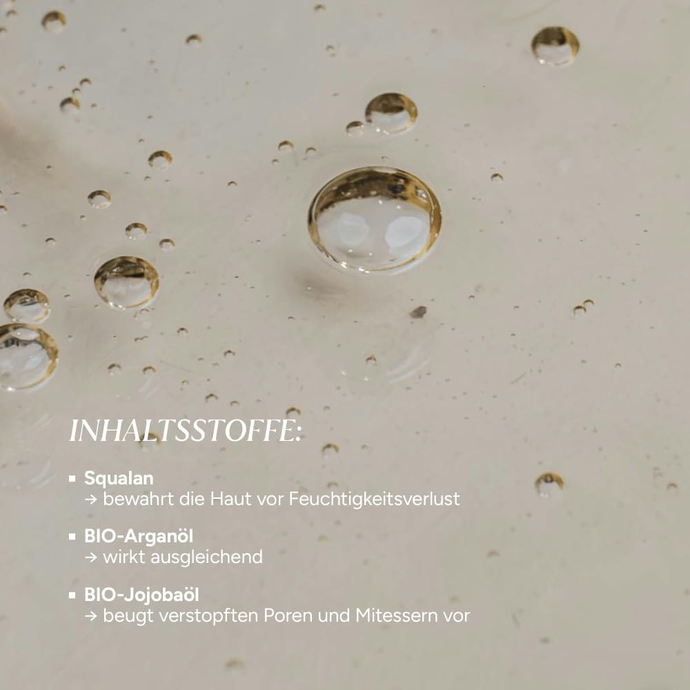 JUNGLÜCK Reinigungsöl Gesicht - Vegan | Natürliches Cleansing Oil mit hochwertigem BIO Arganöl, Jojo