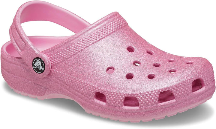 Crocs Unisex Kinder Classic Glitter Clog T, Rosa Tweed Glitzer