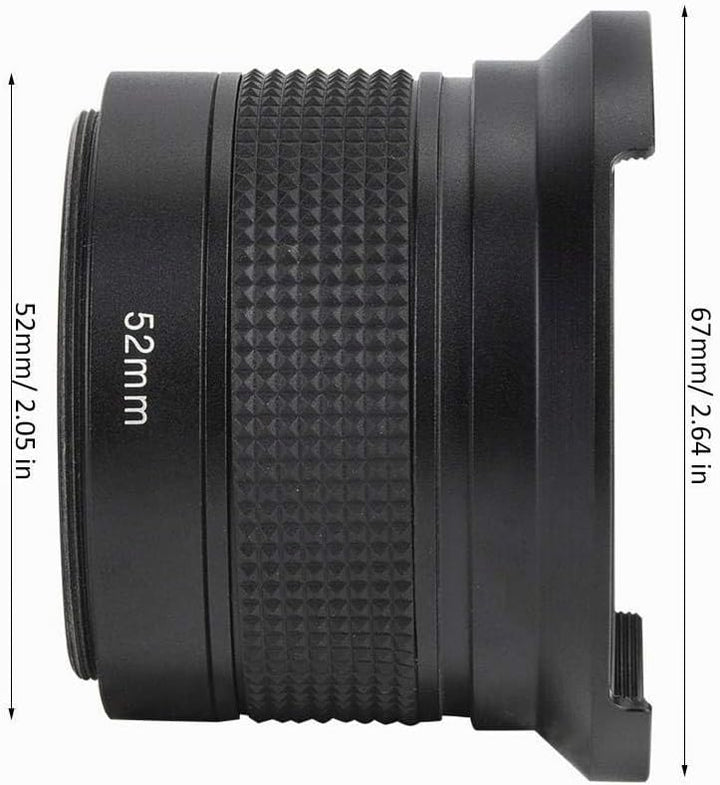 52mm Fisheye Objektiv, Universal 0,35x Weitwinkelkameraobjektiv mit Deckeln für/für/für/für Minolta/