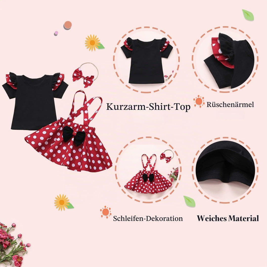 Verve Jelly Baby Mädchen Röcke Set Kleinkind Overall Kleid Ostern Kleidung kurze Ärmel Shirt + Strum