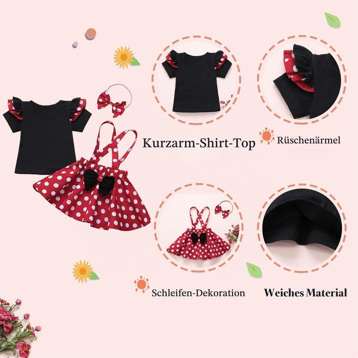 Verve Jelly Baby Mädchen Röcke Set Kleinkind Overall Kleid Ostern Kleidung kurze Ärmel Shirt + Strum