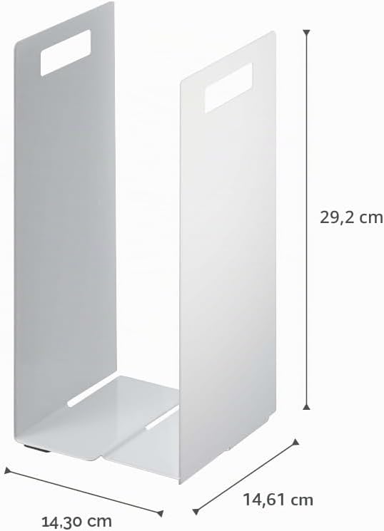 Yamazaki 4316 Tower Towel Organizers (Set of 2), White, Steel, 14.5 x 14.5 x 30 cm One Size Weiss, O