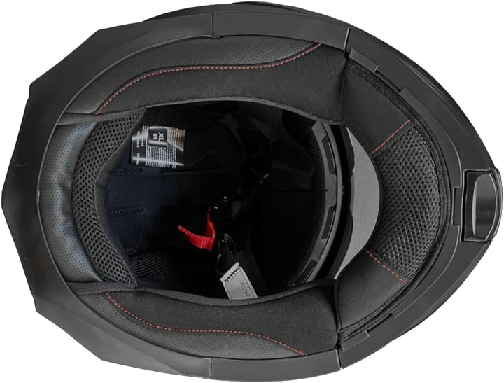 Klapphelm Integralhelm Helm Motorradhelm RALLOX 910 schwarz/matt mit Sonnenblende (XS, S, M, L, XL)