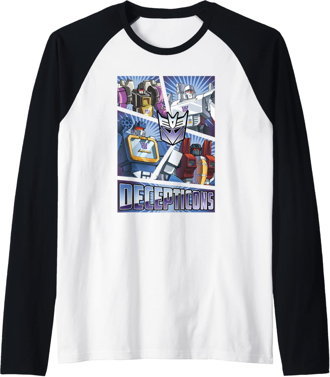 Transformers Decepticons Cut Up Panels Raglan