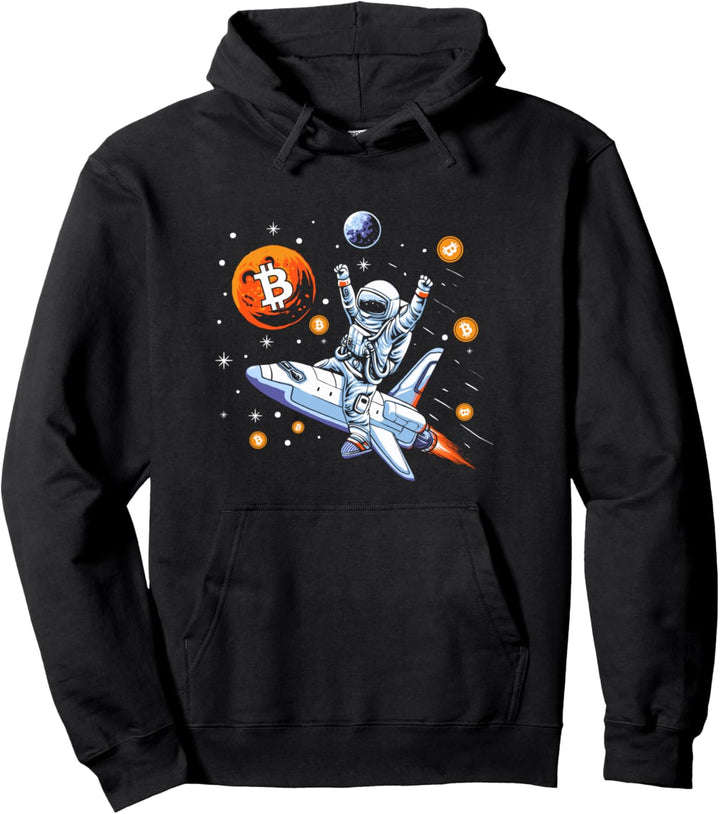 Bitcoin To The Moon Lustig Bitcoin HODL Krypto Kryptowährung Pullover Hoodie