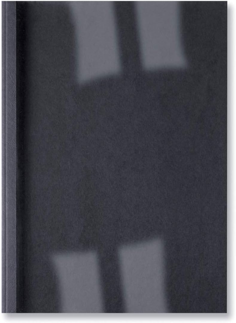 GBC LeatherGrain Thermo-Bindemappen, 100 Stück, A4, schwarz, 3mm schwarz 3 mm, schwarz 3 mm