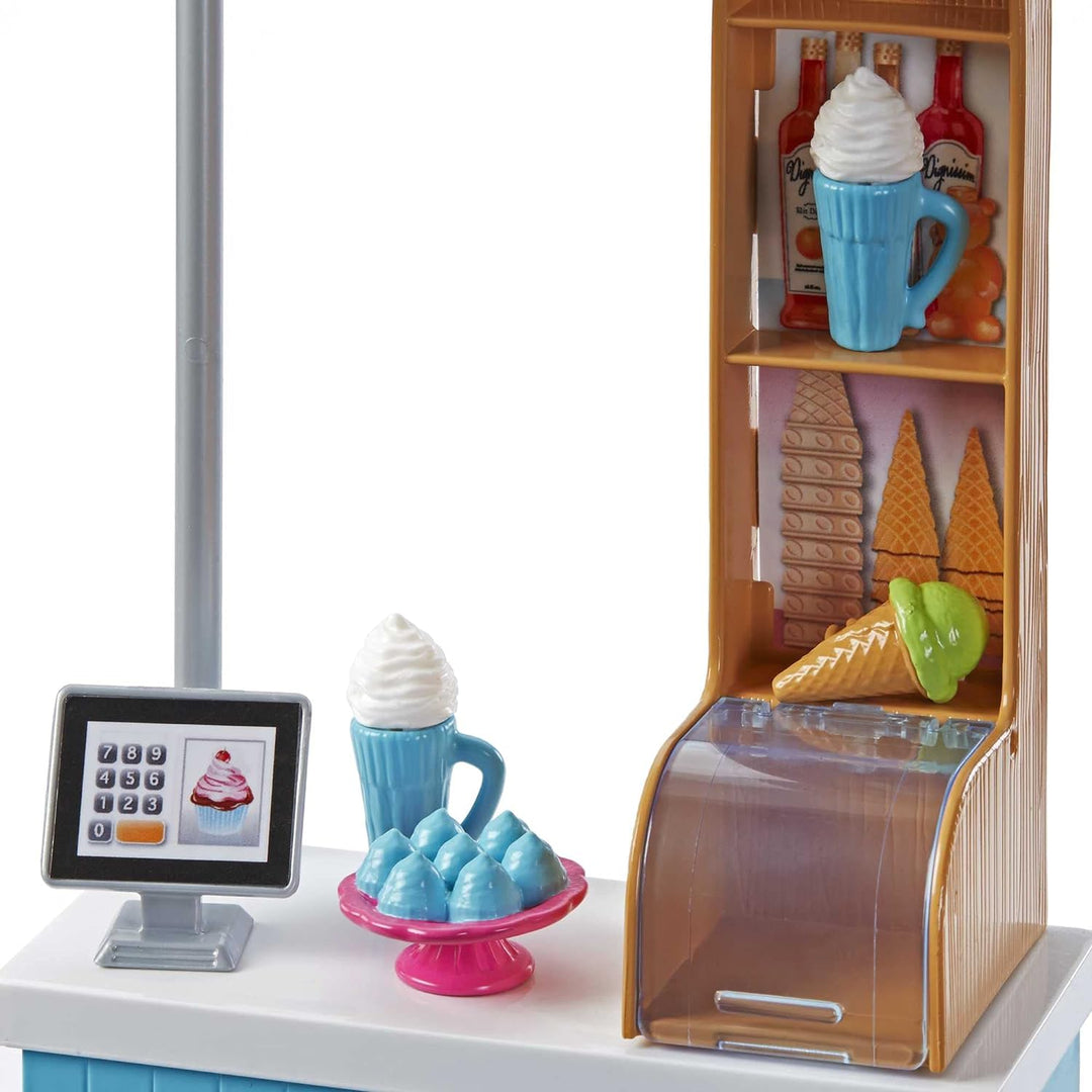 Barbie Dolls and Gelato Cafe Playset