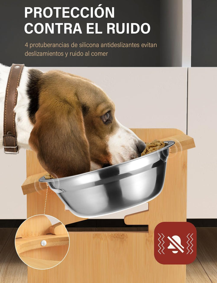 Vantic Hundenapf erhöht mit Ständer, einstellbare Futternapf Hund Erhöht für Grossen Hunde, haltbar