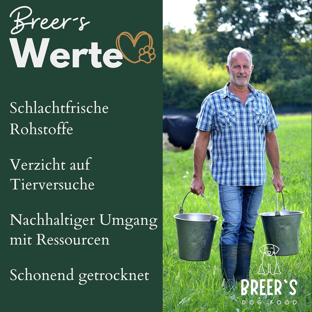 BREERs Getrocknete Rinderohren mit Muschel für Hunde 10 Kg aus eigener Deutscher Herstellung, Kauart