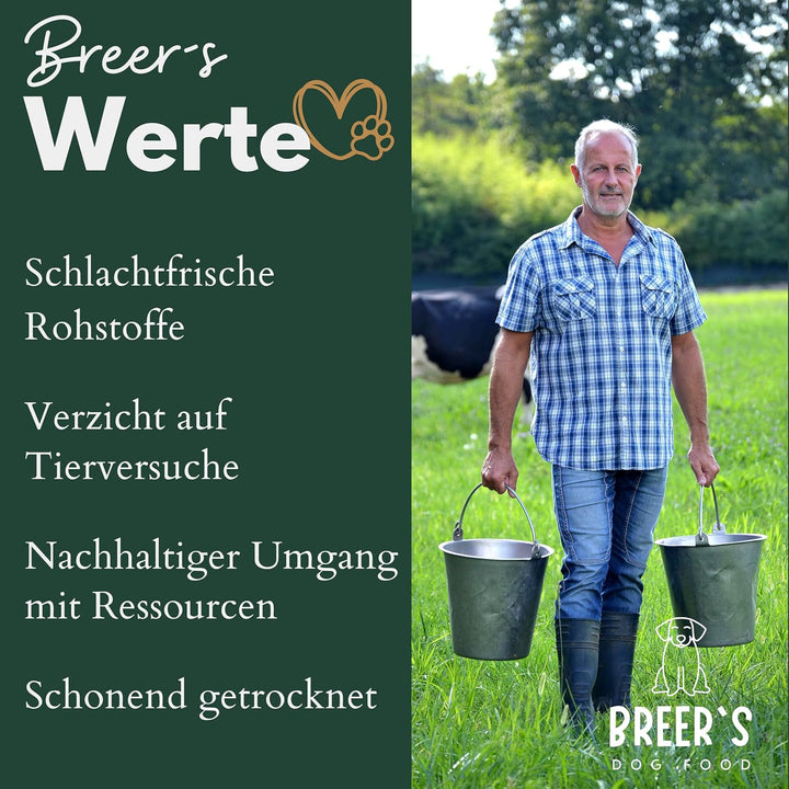 BREERs Getrocknete Rinderohren mit Muschel für Hunde 10 Kg aus eigener Deutscher Herstellung, Kauart