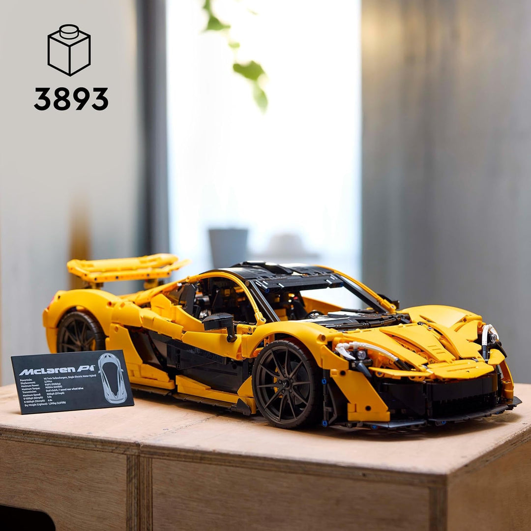 LEGO Technic McLaren P1, Set mit Supersportwagen für Erwachsene, Geschenk für Autofans, massstabsget