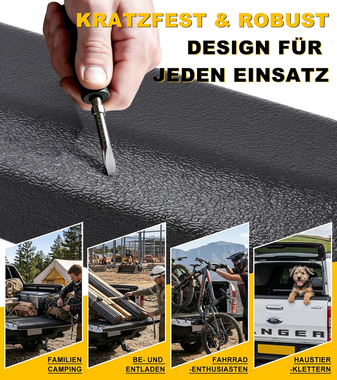 JHCHAN Heckklappen Schutzleiste Ladekantenschutz Abdeckung für Ford Ranger 2012-2020 T6 T7 T8 PX MK1