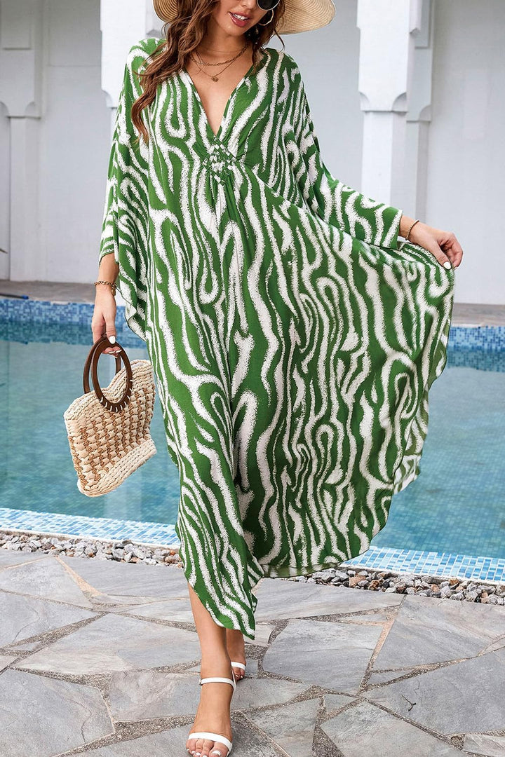 Damen Langes Caftan Nachthemd Loungewear Strandkleid Vertuschungen Robe Sarong Pareo Einheitsgrösse