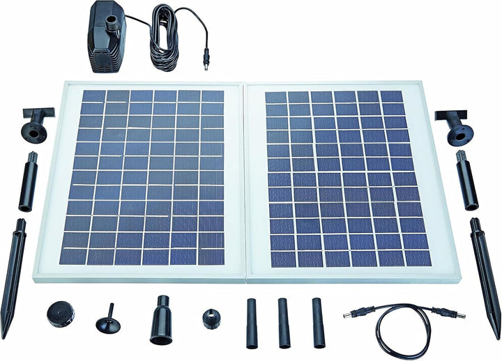 Pontec 43326 PondoSolar 1600 - Wasserspielset mit leistungsstarker Fontänenpumpe / Solarstromsystem
