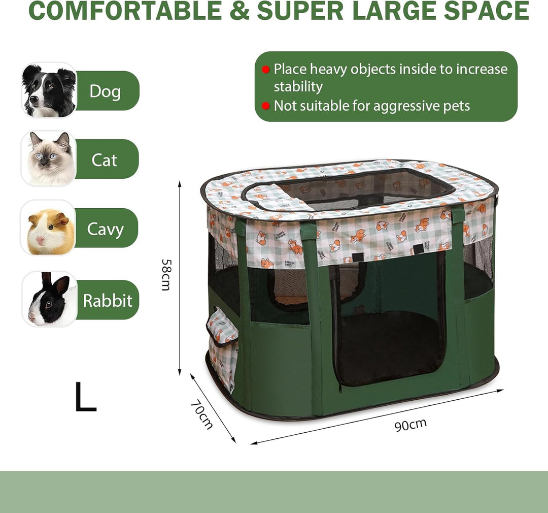 Faltbarer Hundezäune, Welpenlaufstall Tierlaufstall, Tragbar Laufstall für Welpen, Welpenlaufstall f