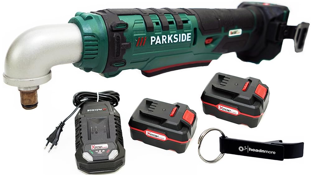HEADNMORE® Bundle mit dem PARKSIDE® 20V 1/2 Zoll Akku Winkelschlagschrauber PAWS 20 A1 und dem HEADN
