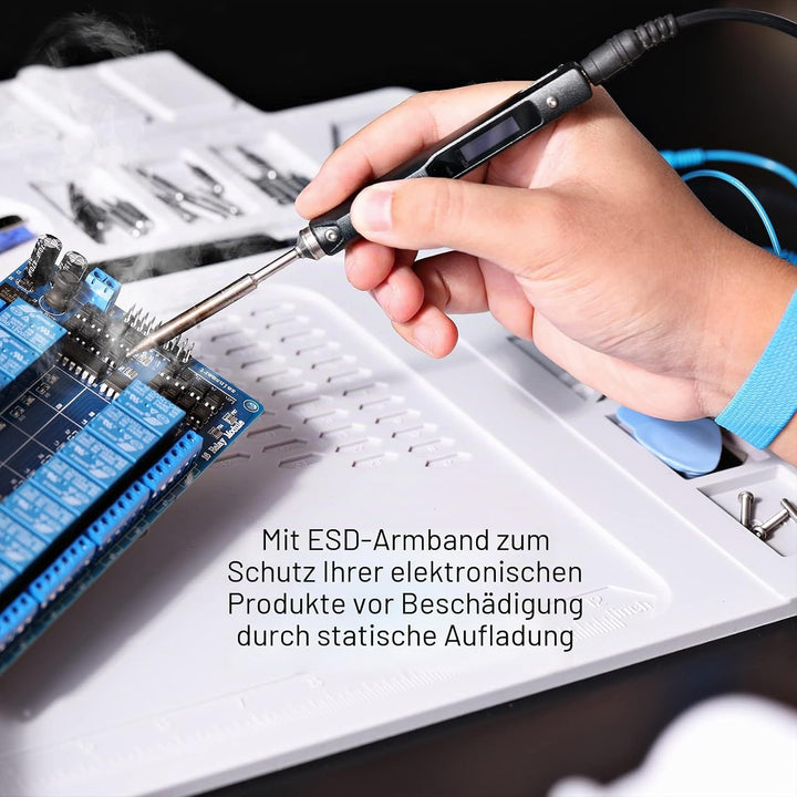 SainSmart 50,8 x 35,6 cm grosse Silikon-Lötmatte, 500 °C, hitzebeständig, ESD-sichere Matte mit Hand