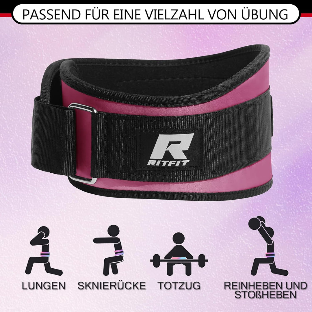 RitFit Gewichthebergürtel Herren & Damen 6'' Dip Gürtel | mit Klettverschluss, für Krafttraining, Bo