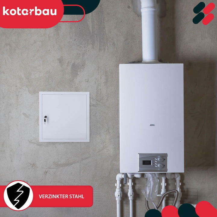 KOTARBAU® Revisionsklappe 40 x 40 cm Trockenbau Revisionstür mit Schlüsselschloss Sicherungskasten U