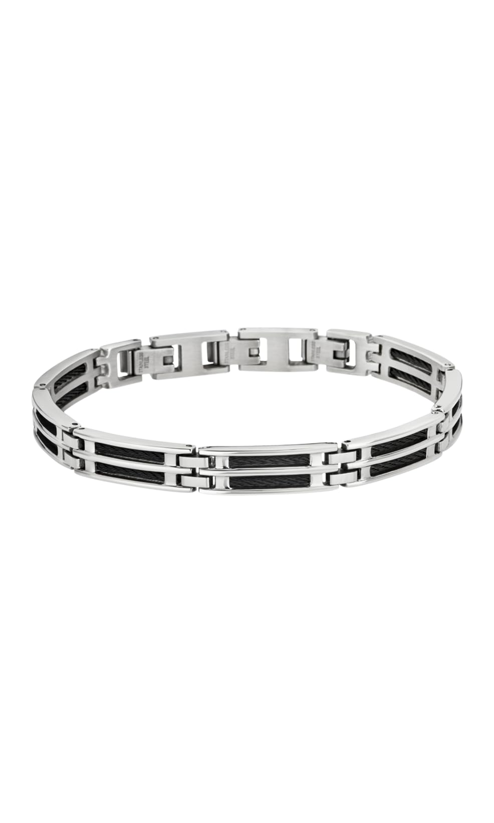 Lotus Style Bracelet Homme Men In Black Acier Noir Ref LS1800-2/1