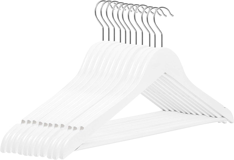 RSR Hangers 25 Stück Kinderbügel Holz Kleiderbügel Weiss| Kinderbügel | Babybügel | Garderobenbügel