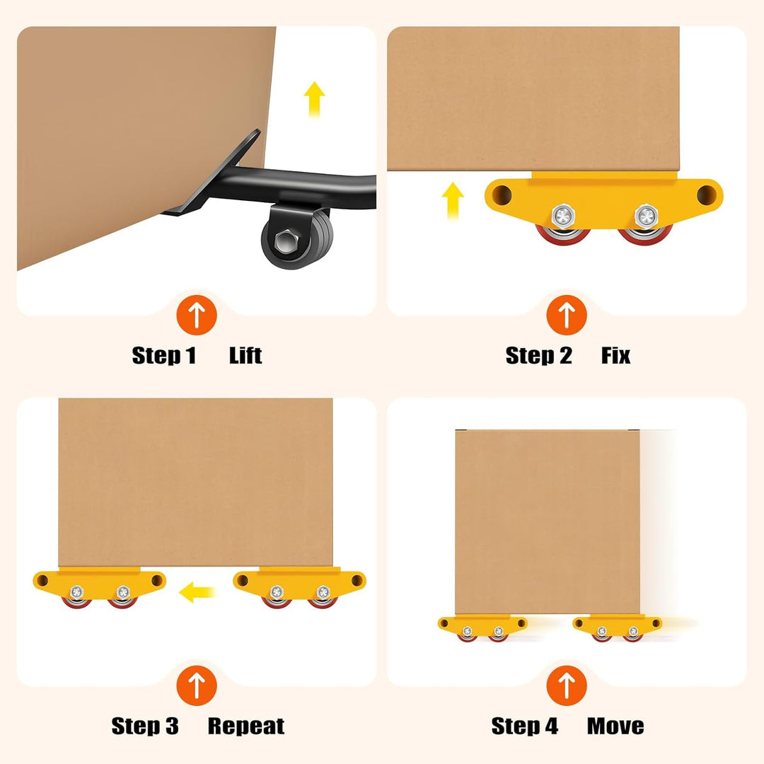 KOLHGNSE 6T Transportfahrwerk Transportrollen, Schwerlast Transportfahrwerk Industriemaschinen-Mover