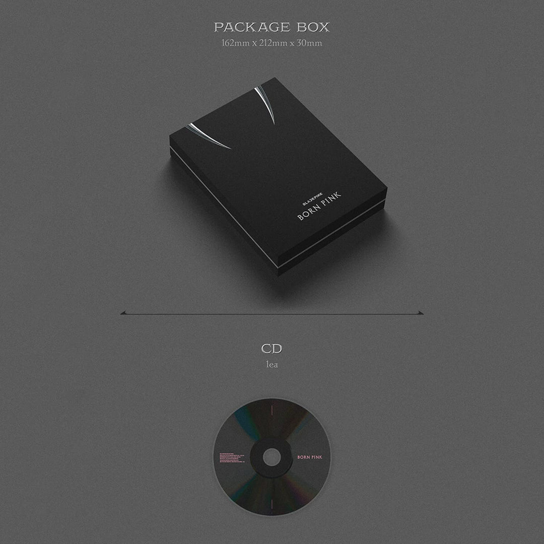 BLACKPINK - [BORN PINK] (BLACK Ver.) CD + Photobook + Envelope + Lyrics Paper + Large Photocard + Po