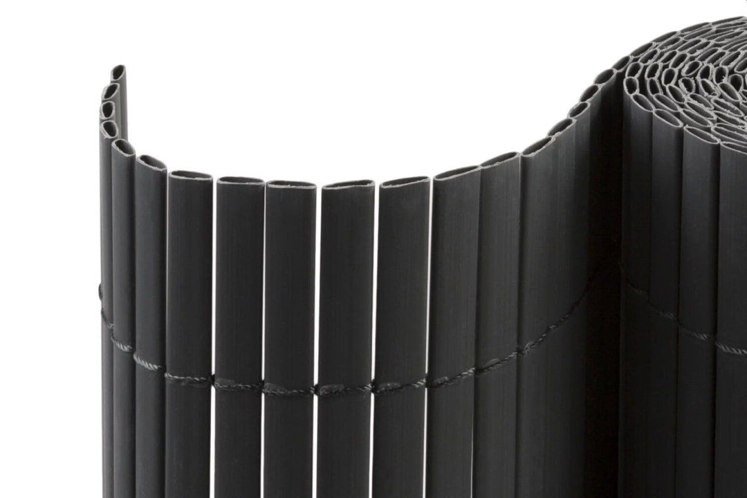 casmartis PVC Sichtschutzmatte - grau - 120 x 400 cm - Zaunsichtschutz, Sichtschutzzaun, Balkonverkl
