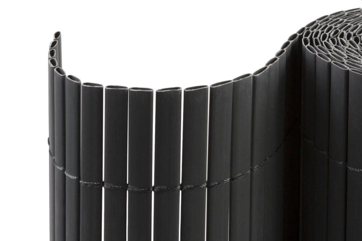 PVC Sichtschutzmatte - grau - 120 x 300 cm - Zaunsichtschutz, Sichtschutzzaun, Balkonverkleidung, Za