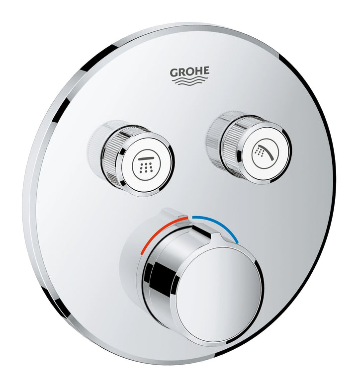 GROHE Smartcontrol - Unterputzmischer mit 2 Absperrventilen (langlebige Oberfläche, Fertigmontageset