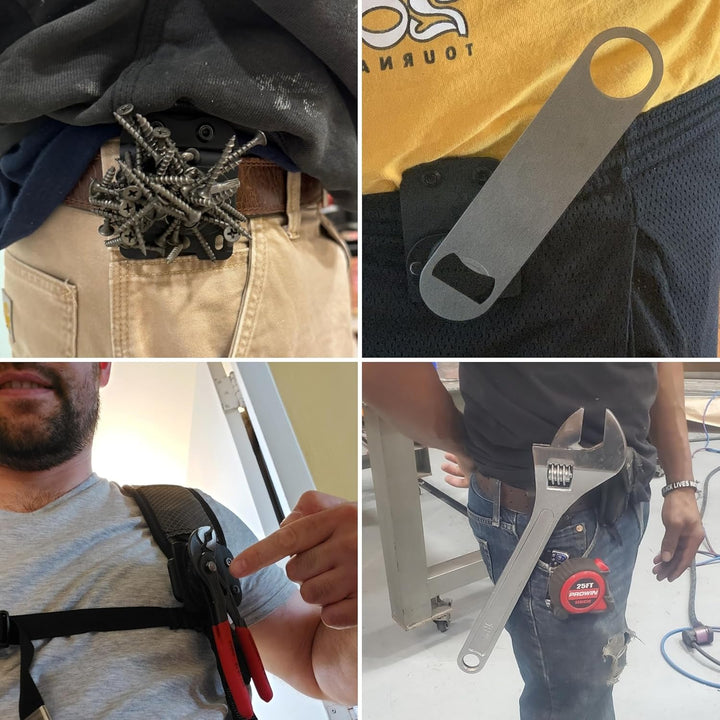 MagMaster | Magnetic Tool Holder - Strong Clip-On Belt Magnet Holster for Screws, Nails, Hammer, Soc