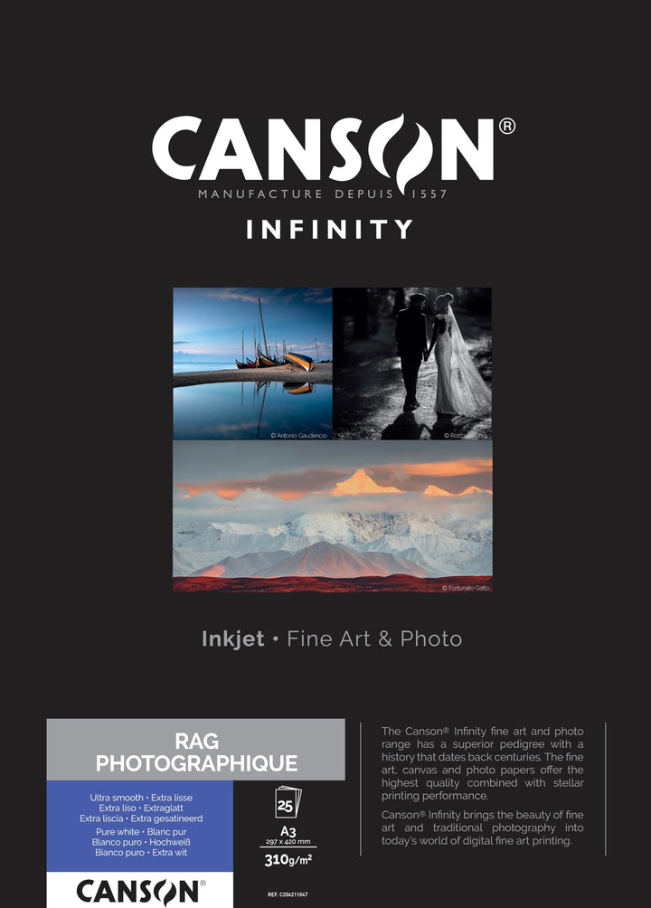 Canson 206211047 Rag Photographique Box, A3 310 g/m² A3, 310 g/m² A3